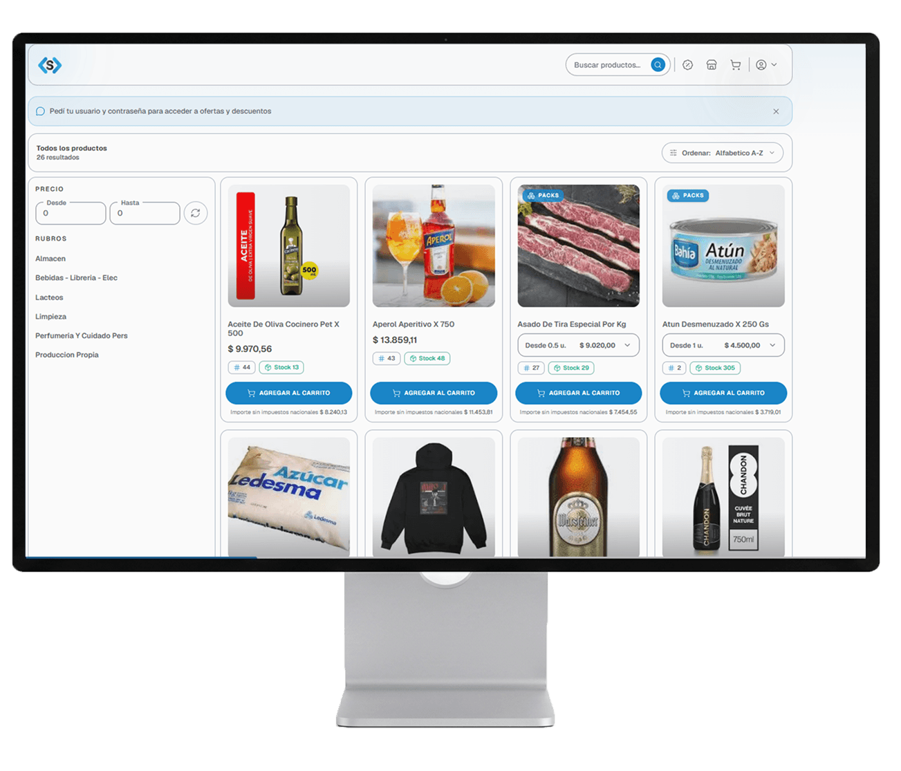 SysShop en escritorio